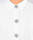 Snowflake shaped button jewelry, button cover by avrel.